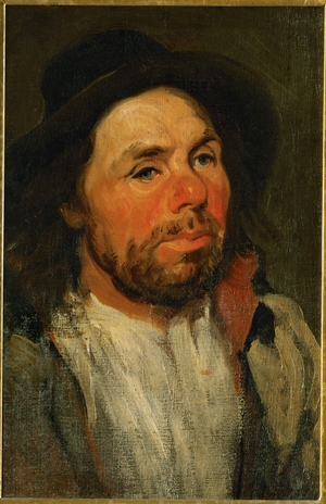 Farmer with hat (oil on canvas)