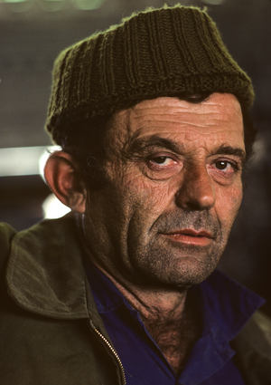 Israeli worker at the Dead Sea Works factory in Sidon, Israel., 1977 (photo)