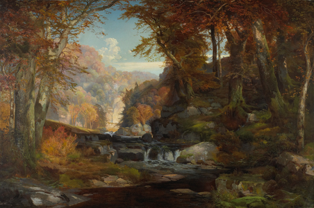 A Scene on the Tohickon Creek: Autumn, 1868 (oil on canvas)