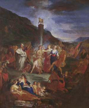 Adoration of the Golden Calf (oil on canvas) 