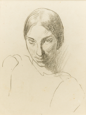 Self Portrait, c.1923 (black chalk on paper)