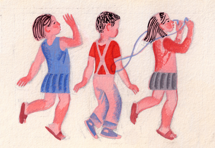 Illustration from 'Sit Down and Listen' by Silva Kaputikyan, 1969 (gouache on paper)