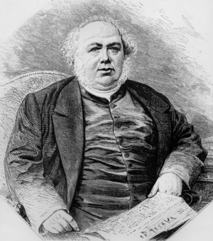 Jules Janin (1804-1874) French theatre critic, engraving by Chapon after a drawing by Marie-Firmin Bocourt