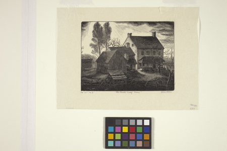 Old Bucks County Farm (ink on paper)