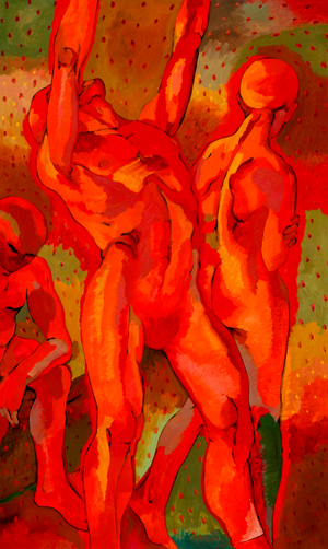 Kandinsky's Dancers II, 1992 (casein)