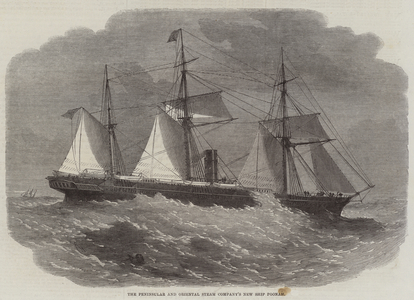 The Peninsular and Oriental Steam Company's New Ship Poonah (engraving)