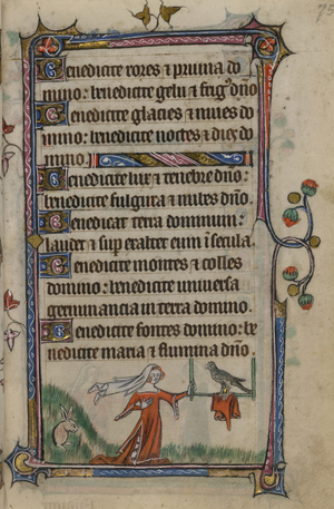 Folio 75 Illustration from the 'The Taymouth Hours' (vellum)