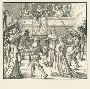 The Masquerade (woodcut)