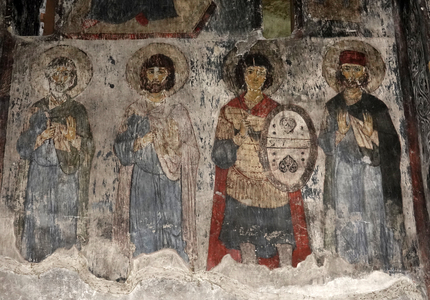 Four apostles, Vardzia church, 12th century (fresco)