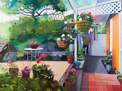 Lorna Just Always Wanted a Water Feature, 2015 (oil on canvas)