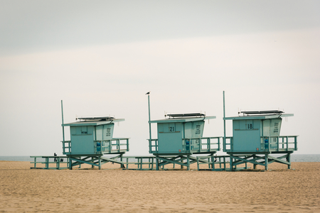 Lifeguard Stands in Venice, Los Angeles 05, Los Angeles, California, United States, 2015 (photo)