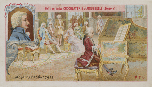 Wolfgang Amadeus Mozart, Austrian composer (chromolitho)