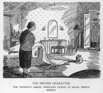 The British Character, The tendency among week-end guests to leave things behind (litho)