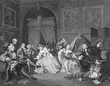 Marriage a la Mode: Toilet scene (engraving)
