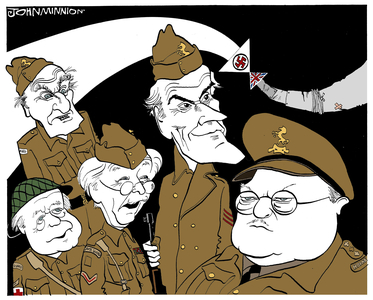 Dad's Army - caricature by John Minnion