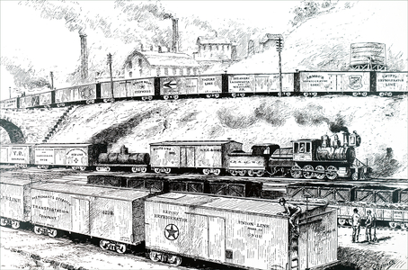 Various freight wagons.