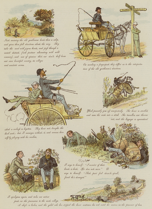 The Strange Adventures of a Dog-Cart (colour litho)