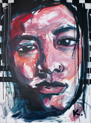 H8Rouge, 2016, (Acrylic on canvas)
