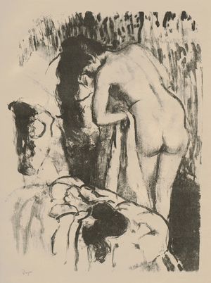Nude Woman Standing, Drying Herself, c.1891-92 (litho on wove paper)
