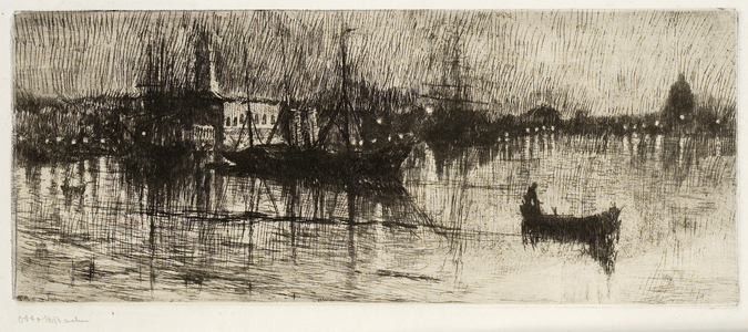 Rainy Night, c.1880-82 (etching & drypoint)