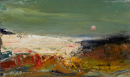 Summer Sky, East Coast, Scotland (oil on board)