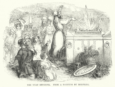 The Meat Offering, from a painting by Melville (engraving)