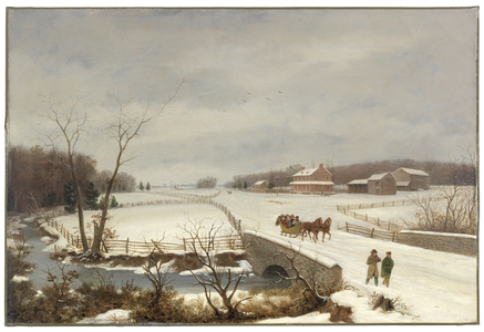 Winter Scene, Pennsylvania, c.1840 (oil on canvas)