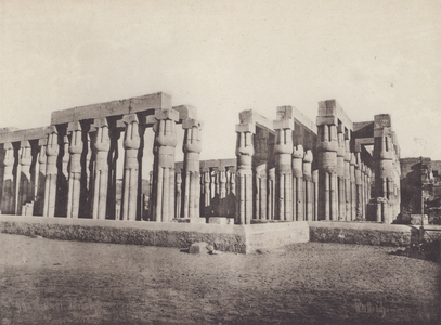 Luxor-Temple, The Colonnade (b/w photo)