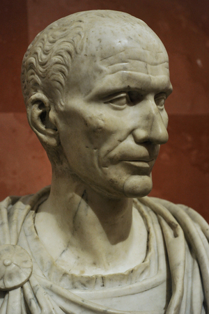 Portrait of Julius Cesar (100 BC-44 BC). Bust. 16th Italian, imitation roman original of the 1st century BC. Marble.