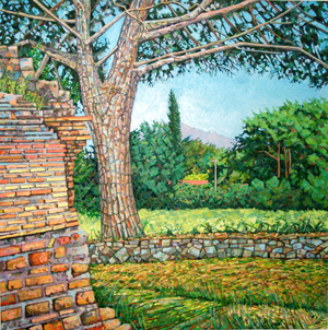 Appia Antica, View, 2008 (oil on canvas)