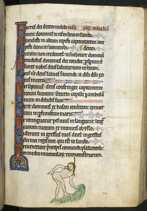 Add MS 62925 f.67r 'The Rutland Psalter', Psalter, Use of Sarum, c.1260 (vellum)