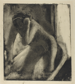 The Bath, c.1882 (monotype in black ink on cream laid paper)