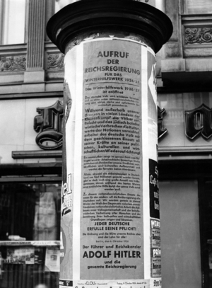 Poster for the Winter Relief, 1936 (b/w photo)