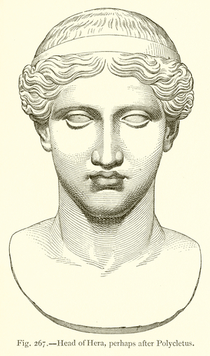 Head of Hera, perhaps after Polycletus (engraving)