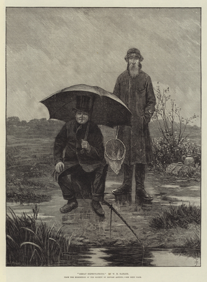 "Great Expectations," from the Exhibition of the Society of British Artists (engraving)