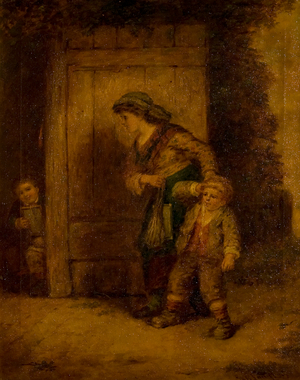 Unwilling to School (oil on canvas)