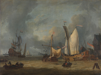 A Storm, 1675 (oil on canvas)