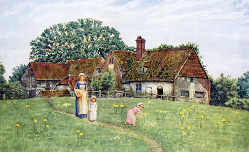 'The old farm-house'  by Kate Greenaway.