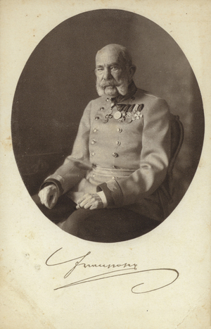 Emperor Franz Joseph I of Austria (b/w photo)