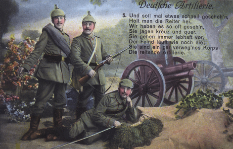 German artillery (colour litho)