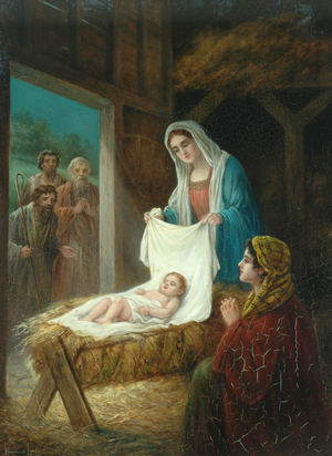 First Christmas Morn, c.1899 (oil on canvas)