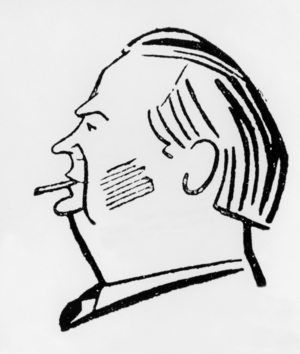 Alain Laubreaux (1899-1968) French journalist and writer, drawing