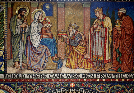 Droitwich, Church of the Sacred Heart and St Catherine: Mosaics by Frank Peacock/Gabriel Pippet, 1920s (photo)