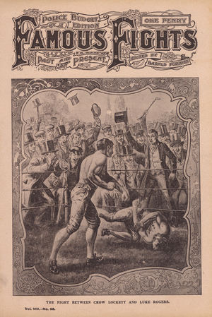 The fight between Crow Lockett and Luke Rogers (litho)