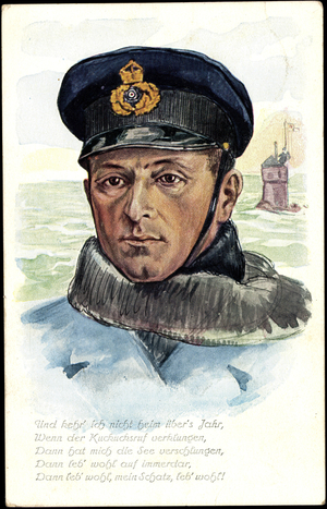 Artist Captain Otto Weddigen before exit