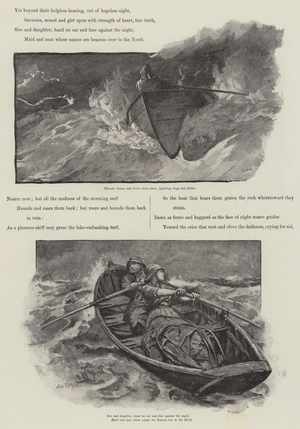Grace Darling, by A C Swinburne (litho)