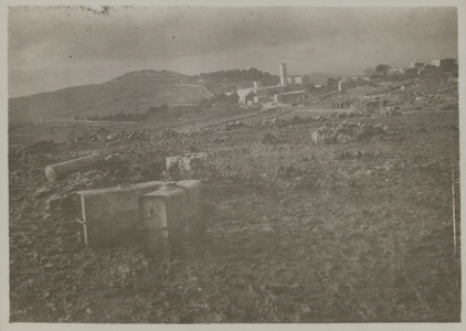 The Franciscan monastery at El Qubeibeh, Palestine, 9 January 1918
 (b/w photo)