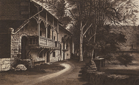 Guy's Cliff Mill (litho)