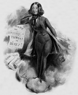 Caricature of George Sand, 1842 (lithograph)