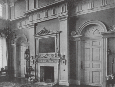 Two Views in the Hall, Marlow Place, Circa 1730 (b/w photo)